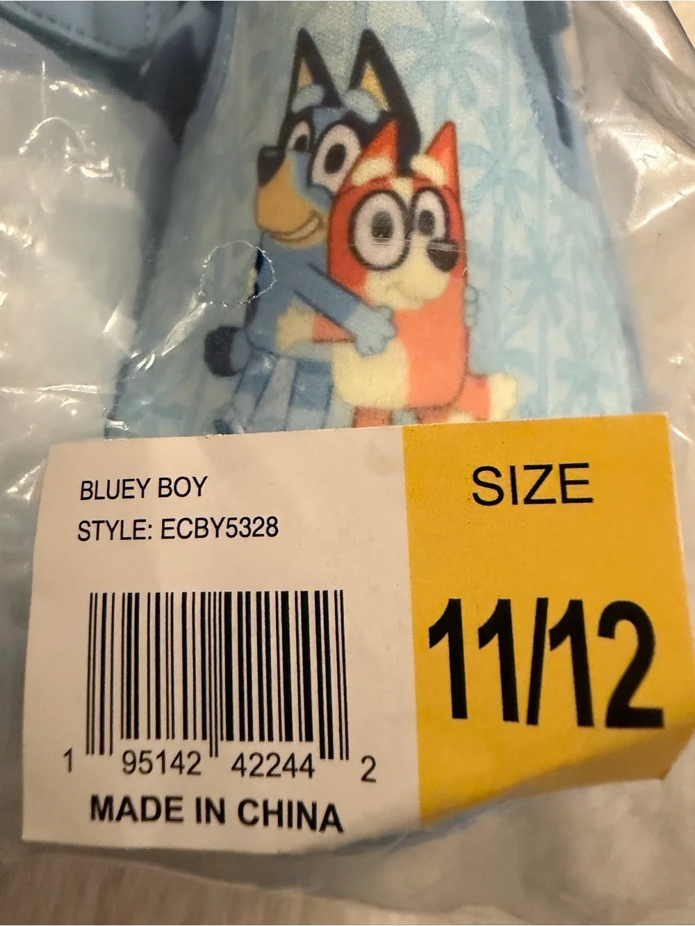 Disney Light Blue Kids Water Shoes with Bluey and Friends